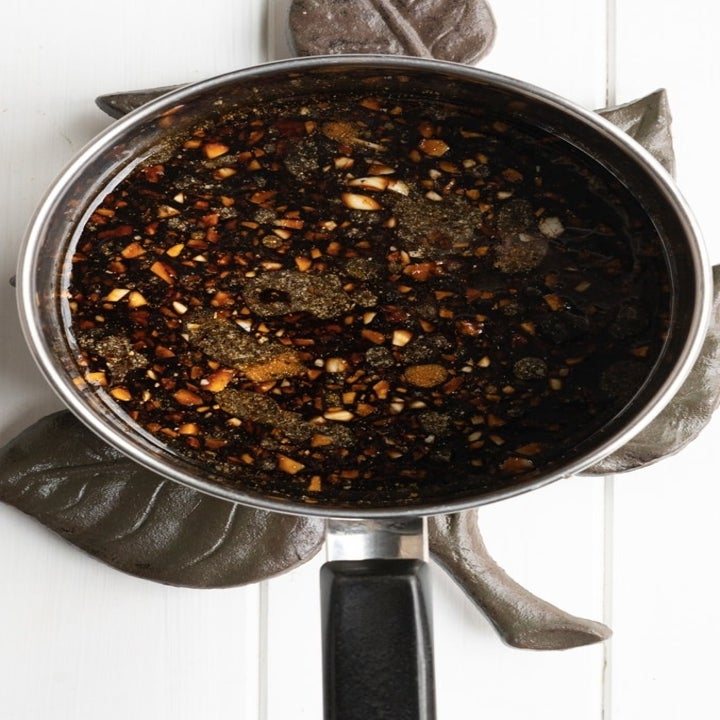 Korean BBQ sauce in a pan.