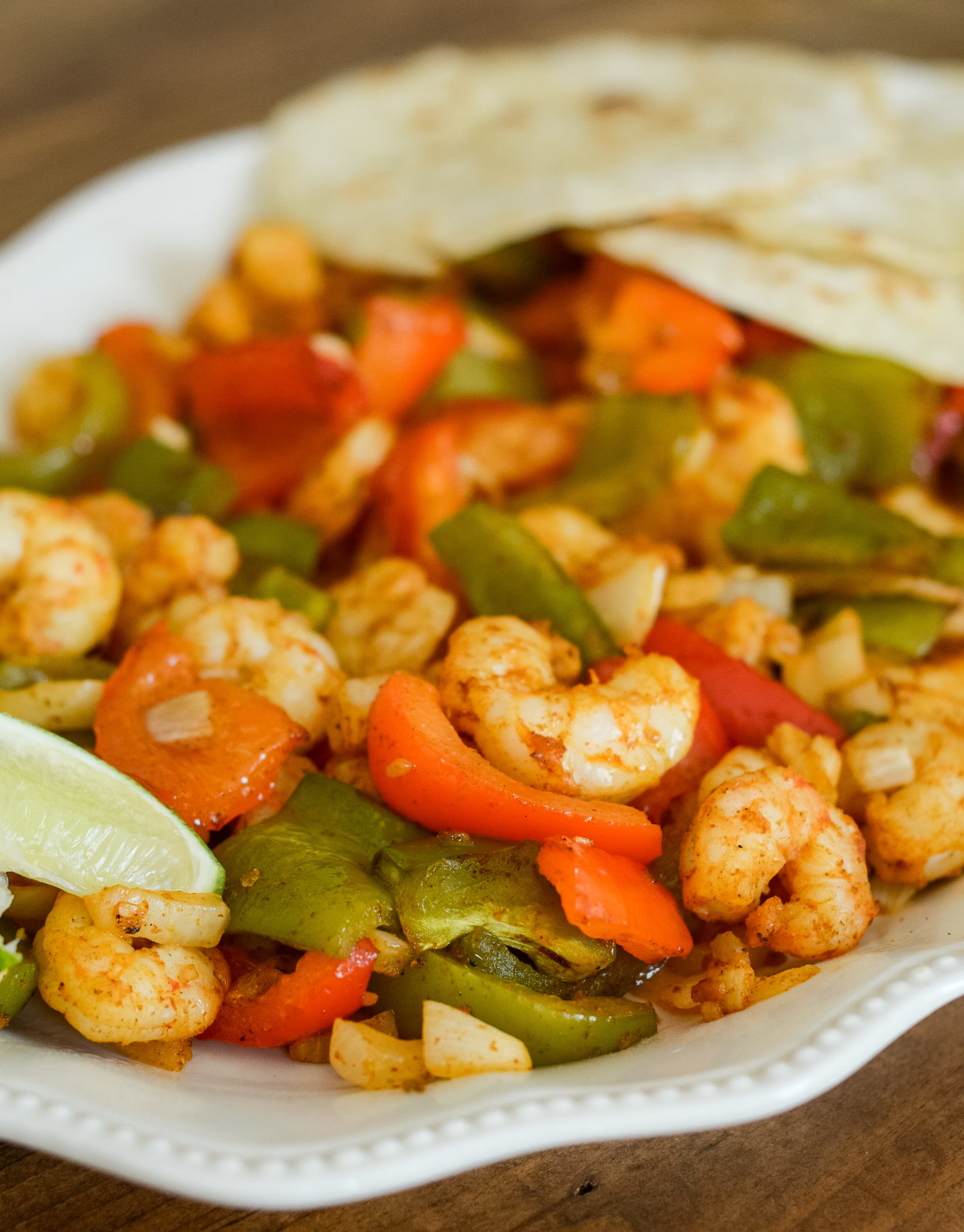 shrimp fajitas